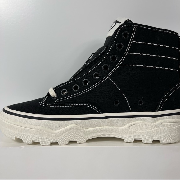 VANS SENTRY WC WOMENS HIGH TOP SHOES SIZE 7 BLACK WHITE WAFFLECUP LACE UP CANVAS - Picture 8 of 10